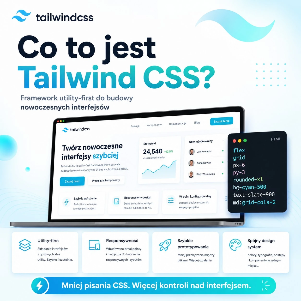 Co to jest Tailwind CSS i dlaczego tak wielu developerów go używa?